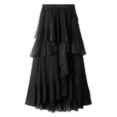 snidel ストレートプリーツティアードスカート　0サイズ