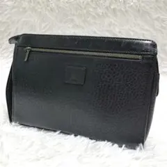 Burberry セカンドバッグ クラッチバッグ ヴィンテージ レザー 本革 黒