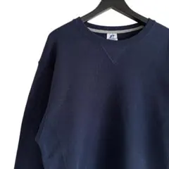 00s ヴィンテージ RUSSELL 無地スウェット ネイビー 紺 L7