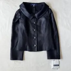 バーバリーブルーレーベル ノバチェック切替 半袖トレンチ風ジレ 黒 バーバリーブルーレーベル ノバチェック切替 半袖トレンチ風ジレ 黒