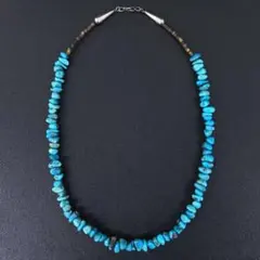 NAVAJO OLD シルバー 925 ターコイズ ビーズ ネックレス 55cm