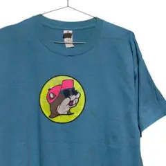 キャラクターTシャツ 青色 サングラス