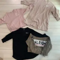 キッズ　女の子　トレーナー　長袖　ワンピース　四点まとめ売り