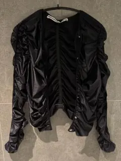 alexanderwang シャーリング 長袖トップス ブラックのサムネイル
