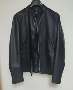 【美品】BEAMS HEART 黒 合皮レザージャケット Lサイズのサムネイル