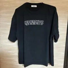 WEGO NEONERDYBOY ロゴプリント Tシャツ ブラック