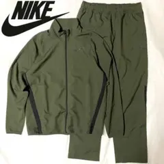 ナイキ セットアップ トラックスーツ カーキ グリーン ソロスウォッシュ M L
