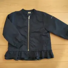 petit main フリル付きジャケット 110サイズ ネイビー