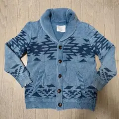 男女OK！ BAYFLOW ネイティブ柄 コットンニットカーディガン