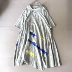 美品✨慈雨 センソユニコ 二重襟 変形 Aライン ドットゆったり