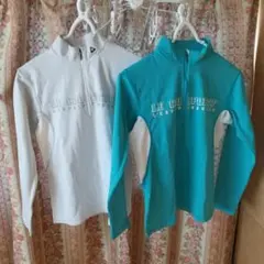 LE COQ SPORTIF ハーフジップシャツ 2着 ホワイト ターコイズ