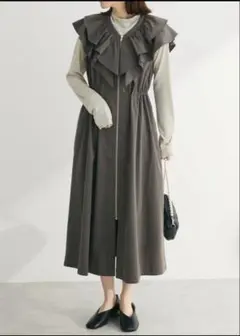 シュガースプーン切り替えロングフリルワンピース　ワンピース sugarspoon