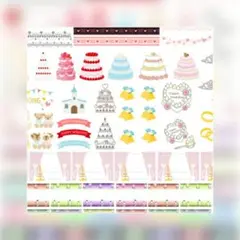 結婚式のアルバムに！コメントシール、フレークシール、ウェディング、結婚