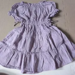 ブリーズ　半袖ワンピース パープル 90cm 綿100%のサムネイル