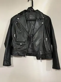 ブラック ライダースジャケット