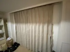 ベージュ 完全遮光生地使用カーテン 「静 シズカ」 高断熱・遮熱 200×100