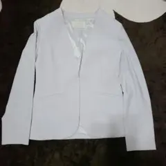any SiS ノーカラージャケット ライトグレー