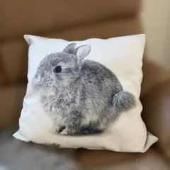 ウサギ柄 クッションカバー