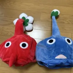 青・赤ピクミンセットなりきり帽子キャラクターグッズ子供キッズハロウィン仮装任天堂