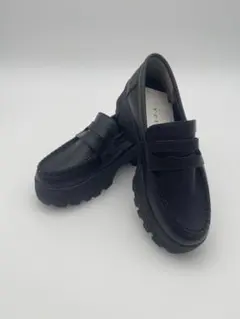 【新品タグ】コルザ 厚底ボリュームローファー 黒 LL 24.5~25cm 軽量