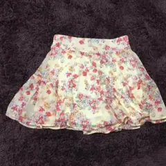 ■オリーブデオリーブ 花柄キュロットスカート ショートパンツ シフォンフラワー