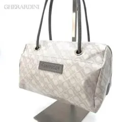 GHERARDINI ハンドバッグ ミニ ソフティ 総柄 グレー系