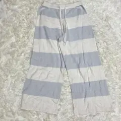 M425【ジェラピケ】ルームウェア ボーダー柄 パジャマ ゆったり 楽ちん