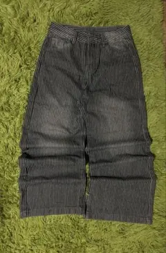 新品未使用】yolo 2タックストライプワイドデニムスラックス Mサイズ