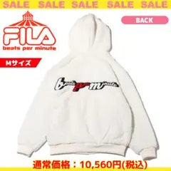 コラボ商品 FILA × bpm フェイクファー パーカ― ホワイト アトモスのサムネイル