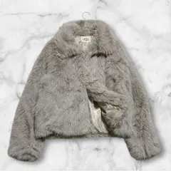 ファーコート グレー