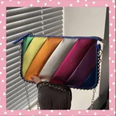 カラフル ショルダーバッグ 斜めがけ スマホポーチ ポーチ 派手カワレディース