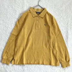 【ARNOLD PALMER】長袖 ポロシャツ (M)マスタード ゴルフシャツ