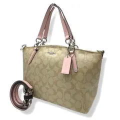 COACH コーチ　トートバッグ　シグネチャー　ロゴ金具　PVC 肩掛け