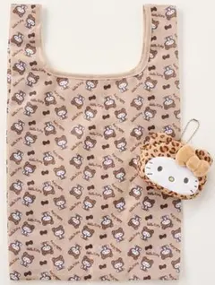 ハローキティ エコバッグ ポーチ付き ベージュ