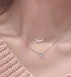 【人気間違いなし】❣️ジルコニアダイヤモンド✨サージカルステンレスネックレス