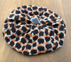 北欧柄　コーデュロイ　ベレー帽　キッズ　50～52ｃｍ　ハンドメイド　裏地付