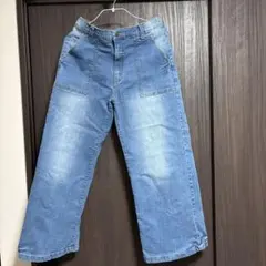 ストレッチワイドデニムパンツ　Lサイズ