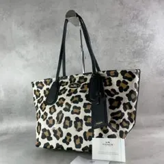 ✨美品✨タクシー ジップ トート オセロット　肩かけ　レオパード　PVC×レザー