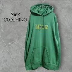 NieR CLOTHING パーカー 緑 ロゴ刺繍 2XL