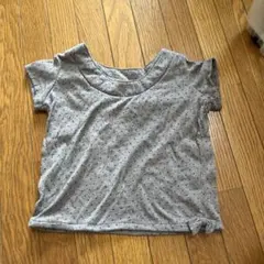 グレー ドット柄 Tシャツ