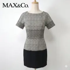Max&Co 大きいサイズ シルク100% 総柄シャツワンピース タック 48