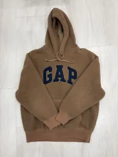 GAP ボアパーカー　ロゴ　Lサイズ　オーバーサイズ ブラウン 茶色