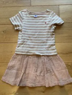 Petit bateau プチバトー　半袖ワンピース 8ans 128cm