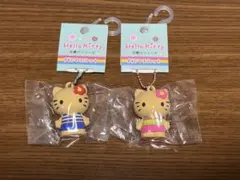 サンリオ　ハローキティ日焼けシリーズ　PVCマスコット2個セット