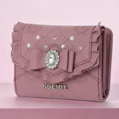 美品★NOEMIE★ノエミー★折り財布★ウォレット★モノグラム★リボン★パール