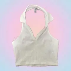 ⟡.·S 海外ガール H&M 襟付き ホルターネック トップス⋆˙⟡のサムネイル