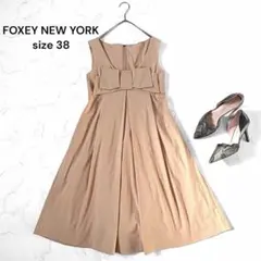 フォクシーニューヨーク バルーン ノースリーブドレスワンピース