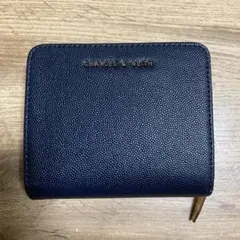 CHARLES & KEITH ネイビー 二つ折り財布