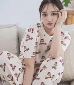 FRUIT OF THE LOOM✕Wendy'sワッフルルームウエアパジャマLのサムネイル