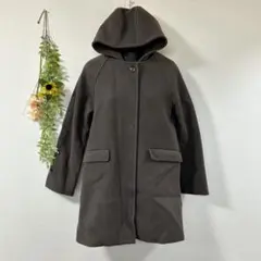 【c2524】✨SHIPS✨ シップス　フード付きコート　レディース